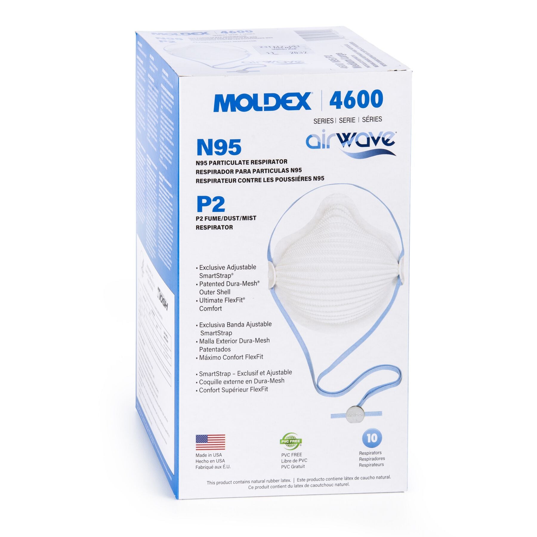 Moldex 4601 Airwave (Small) NIOSH N95 Respirator Mask - Made in USA