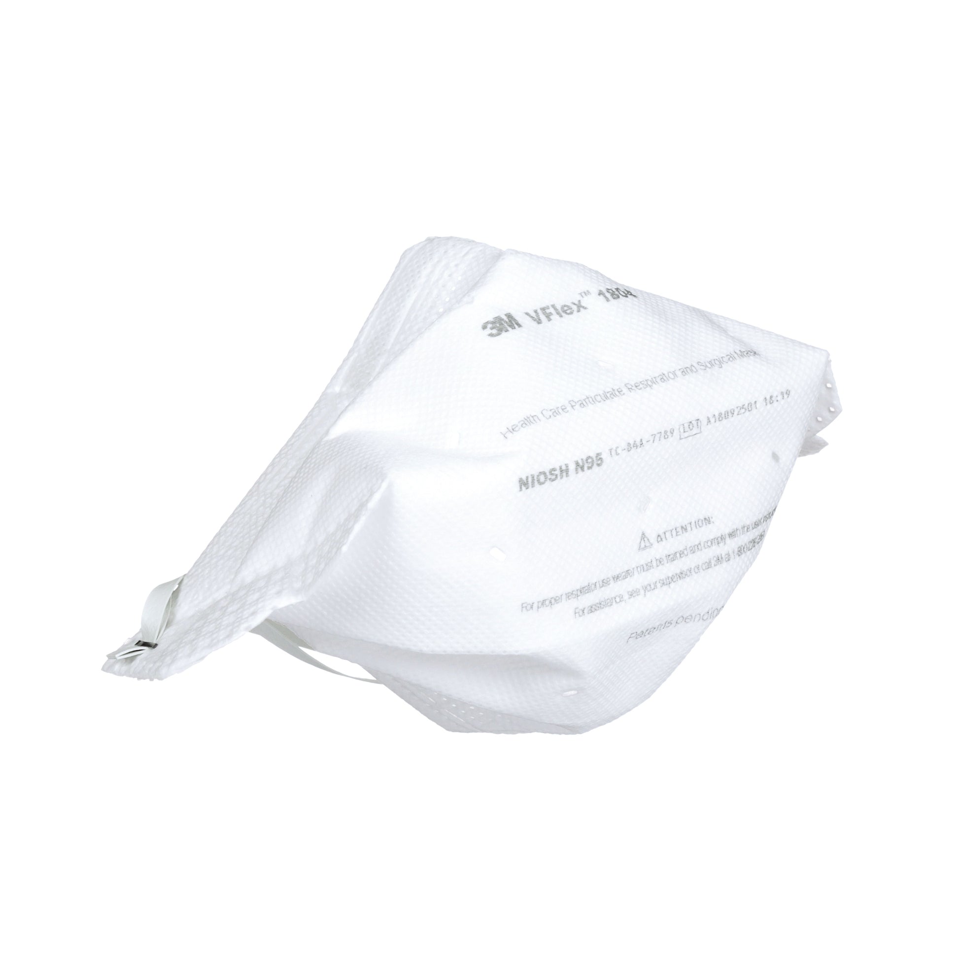 3M Canada Vflex 1804 Healthcare Surgical N95 respirator mask side view