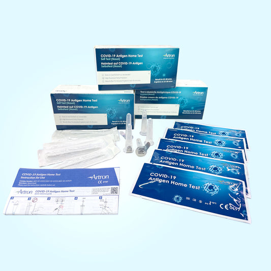 Box of 5 Artron Rapid Antigen Tests for At Home Nasal Self Test COVID 19
