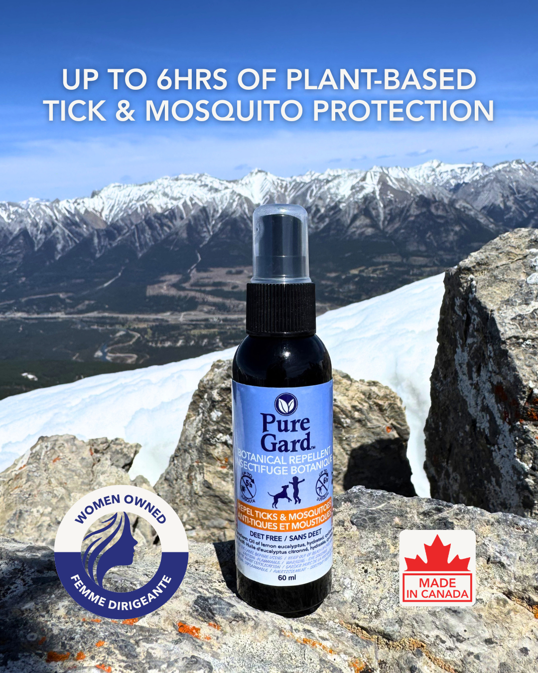 Puregard Atlantick Insect and Tick Repellent - 100% Botanical - Safe for Humans and Dogs - Made in Canada