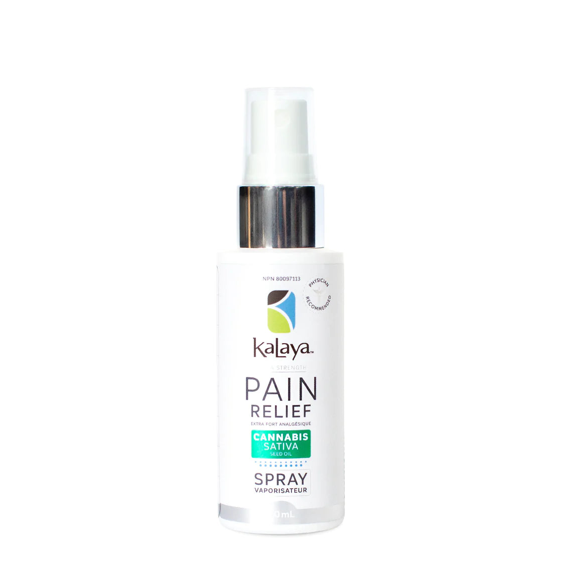 Kalaya Extra Strength Pain Relief Spray With Cannabis Sativa Seed Oil - Made in Canada