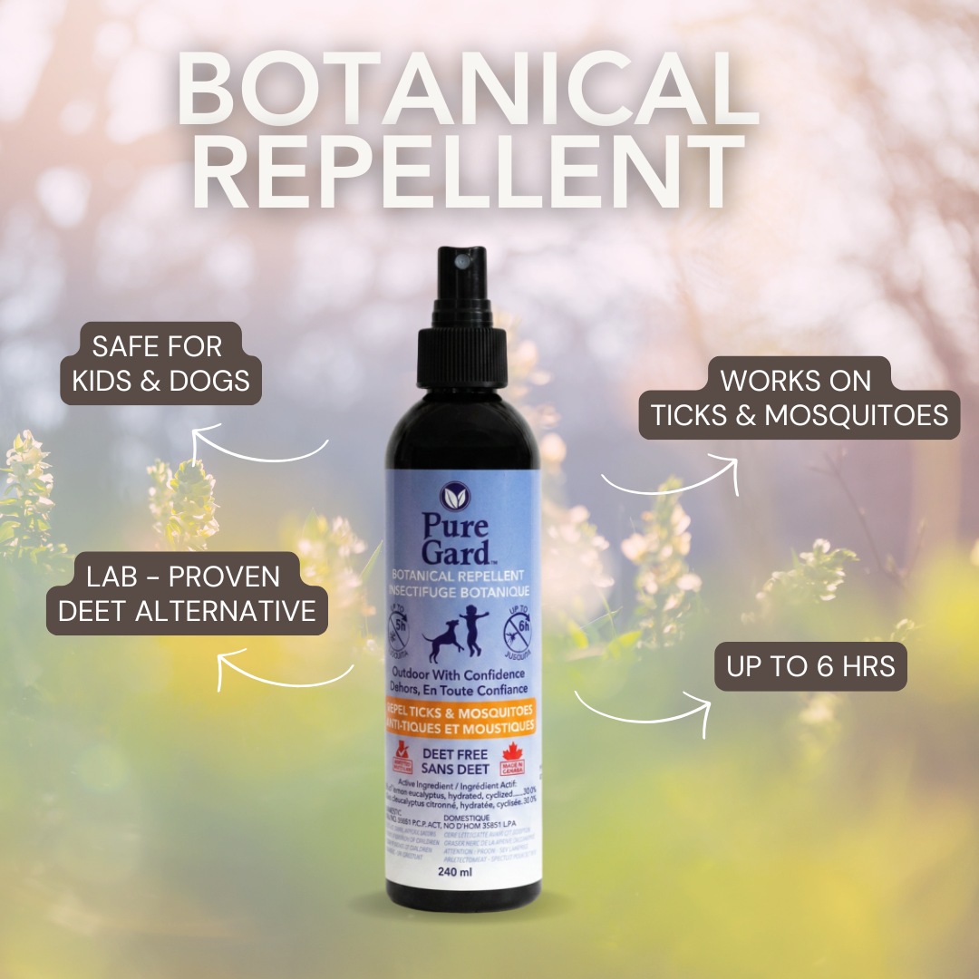 Puregard Atlantick Insect and Tick Repellent - 100% Botanical - Safe for Humans and Dogs - Made in Canada