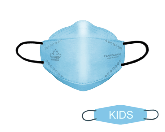 Blue kids KN95 N95 mask made in Canada